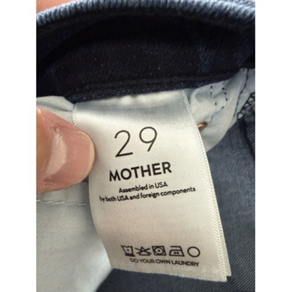 Mother Flare Jeans Womens 29 Blue Dark Wash Mid Rise Stretch Denim - Picture 10 of 12